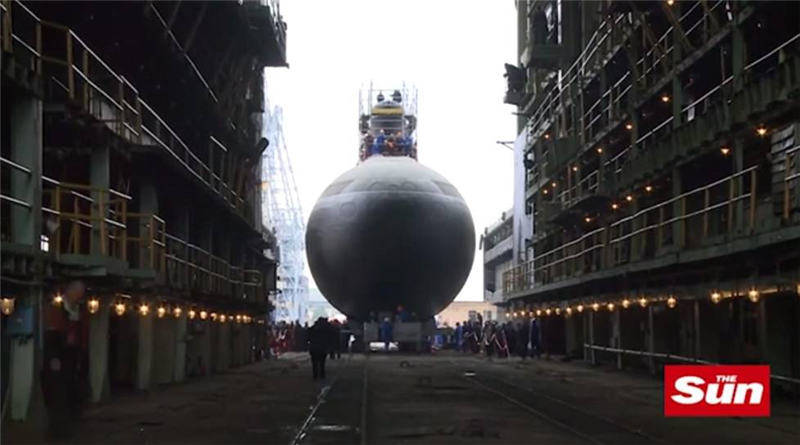Вторая российская подлодка проекта 885 спущена на воду