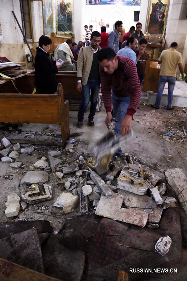 В результате двух терактов в церквях на севере Египта погибли 43 человека