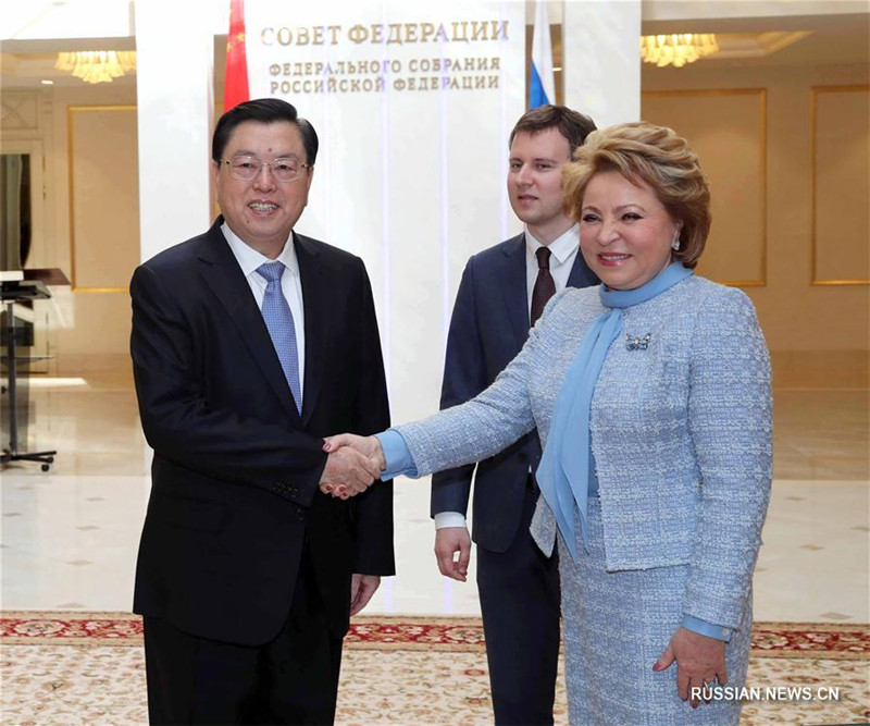 Чжан Дэцзян принял участие в 3-м заседании Китайско-российской межпарламентской комиссии по сотрудничеству