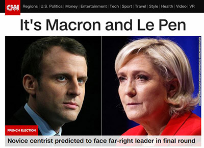 Опрос показал, что Макрон и Ле Пен лидируют на выборах президента Франции