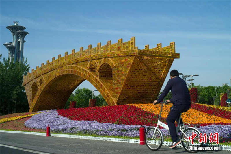 Семь цветочных клумб украшают Форум по международному сотрудничеству в рамках «Пояса и пути»