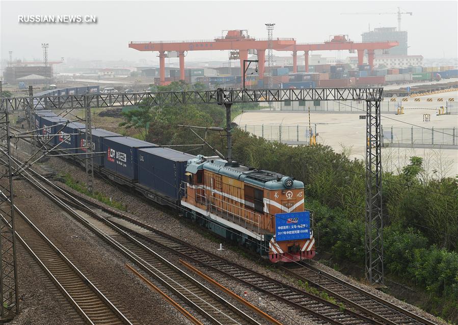 С начала 2017 года из Китая в Европу отправилось ровно 1000 поездов с экспортными товарами