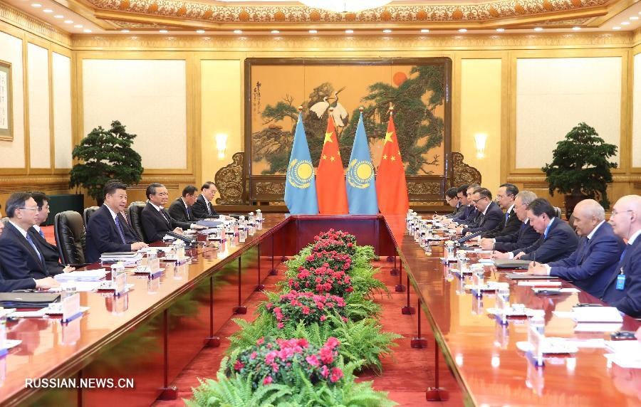 Си Цзиньпин встретился с президентом Республики Казахстан Нурсултаном Назарбаевым