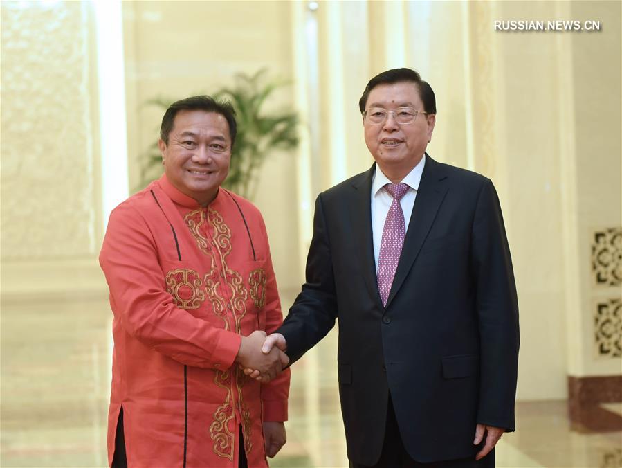 Чжан Дэцзян провел переговоры со спикером Палаты представителей парламента Филиппин Панталеоном Альваресом