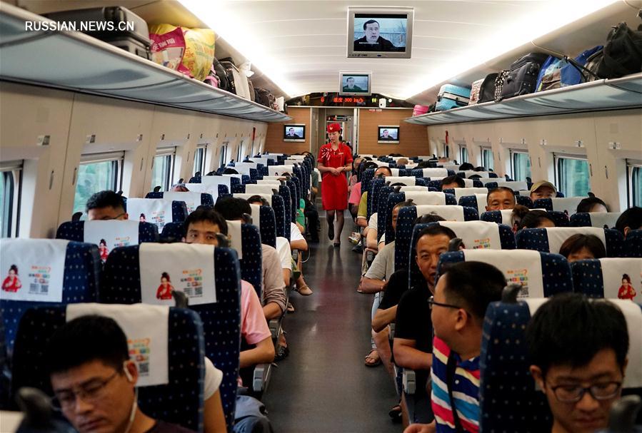 Открытие движения по высокоскоростной железной дороге Чжэнчжоу - Ланьчжоу