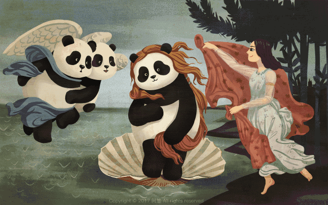 Панды в картинах известных художников