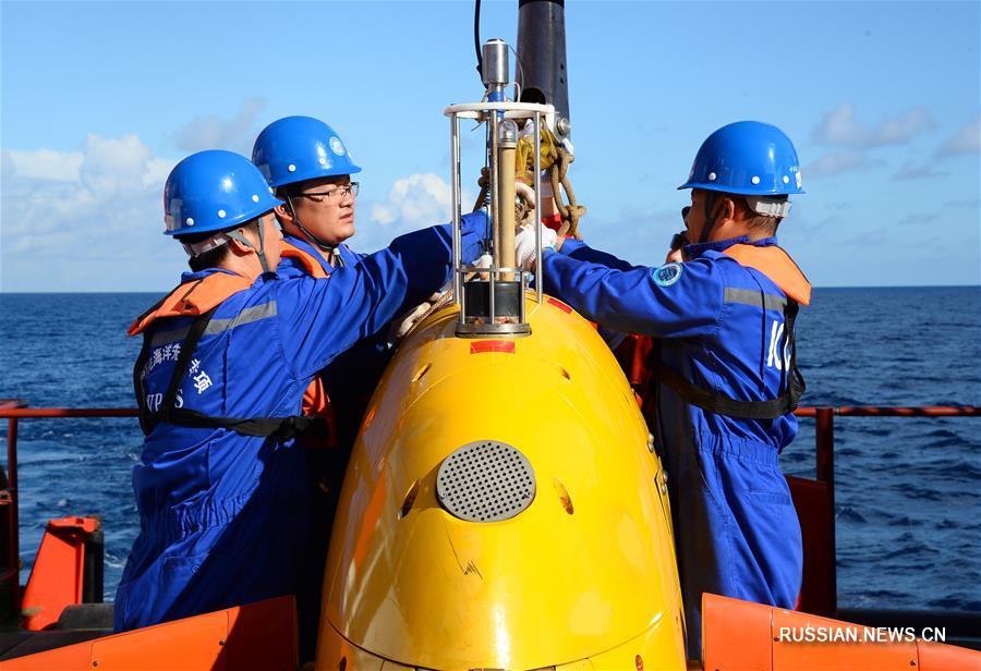 Китайский подводный робот "Таньсо" совершил первое тестовое погружение в Южно-Китайском море