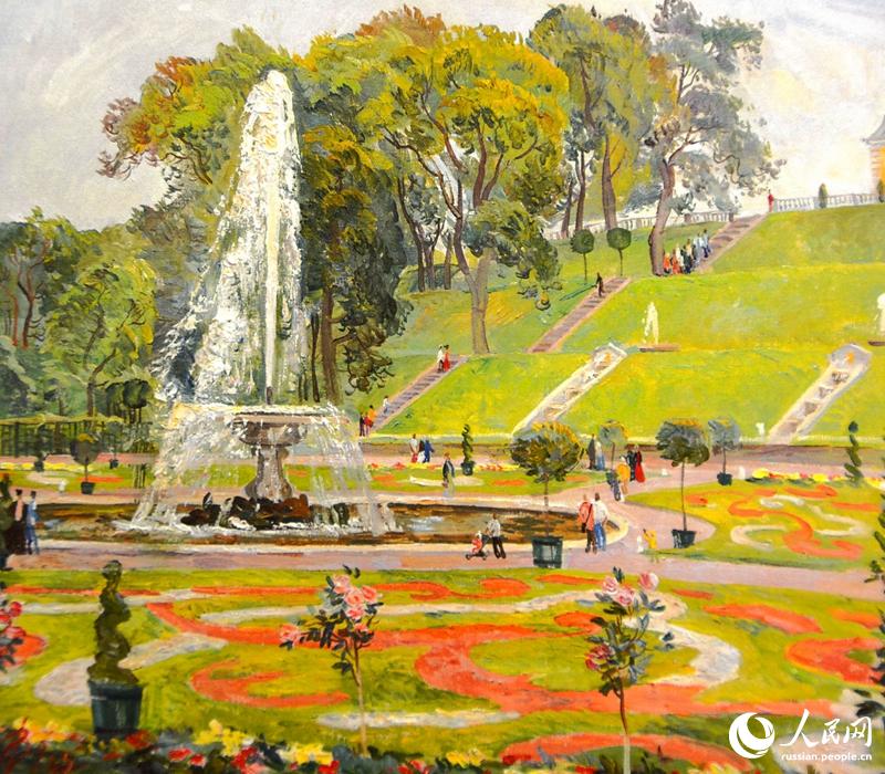 Сказка о двух парках: «Петергоф» и «Ихэюань» в полотнах художницы из Петербурга