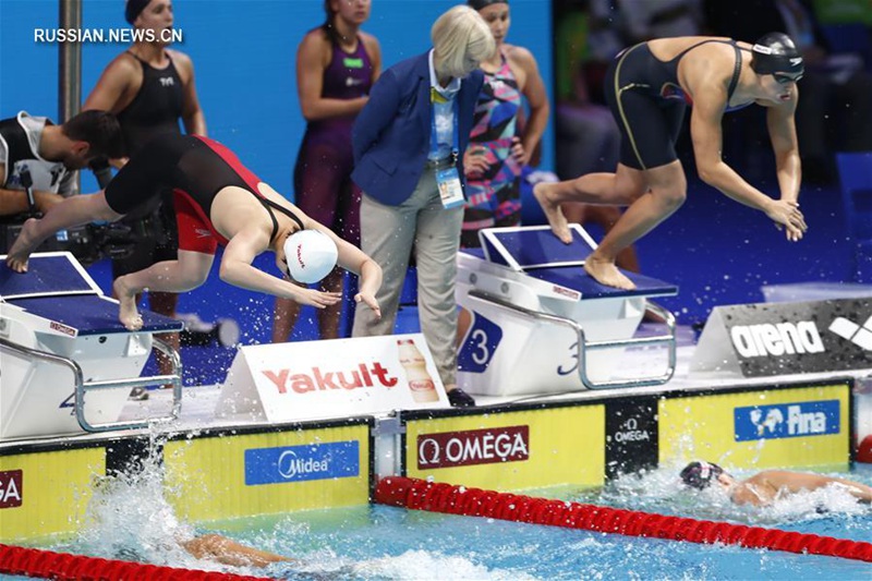 Китаянки завоевали серебро в эстафете вольным стилем 4х200 метров на ЧМ по водным видам спорта