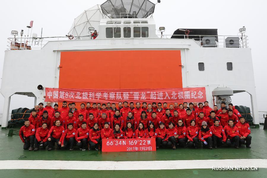 Китайская арктическая научная экспедиция вышла за Северный полярный круг