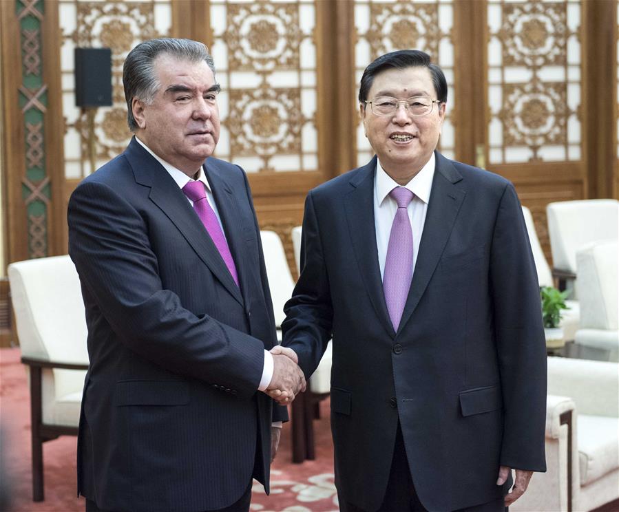 Чжан Дэцзян встретился с президентом Таджикистана Эмомали Рахмоном