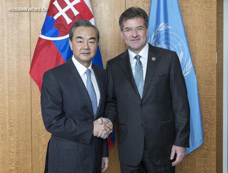 Ван И встретился с председателем 72-й сессии ГА ООН М. Лайчаком