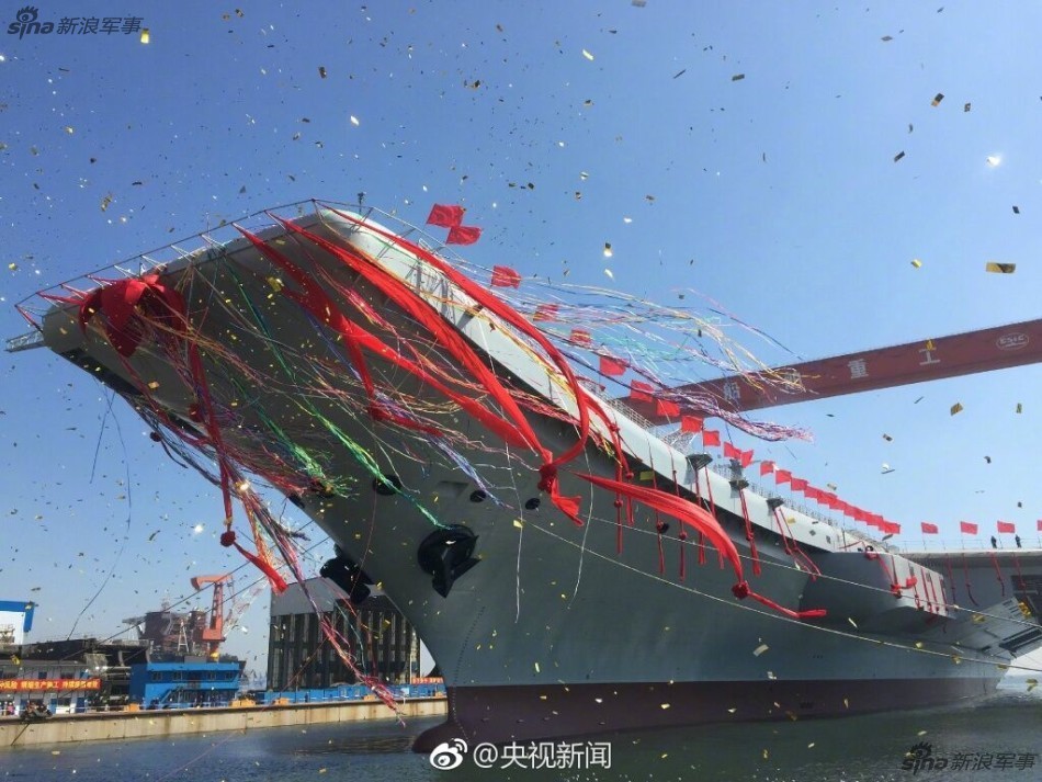26 апреля 2017 года в Даляне прошла церемония спуска в воду второго китайского авианосца (первого произведенного в Китае).