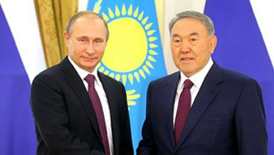 Путин поздравил Назарбаева с 25 годовщиной установления дипломатических отношений