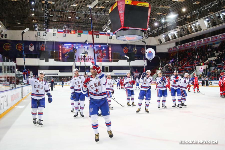 Хоккей на льду -- Континентальная хоккейная лига: ЦСКА Москва не смог обыграть СКА Санкт-Петербург