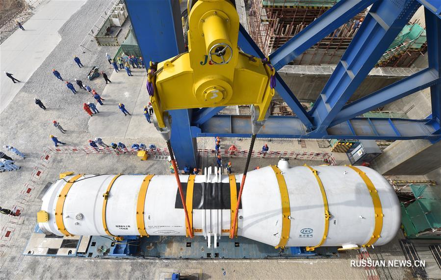 На Фуцинской АЭС началась установка парогенератора ZH-65 для ядерного реактора третьего поколения "Хуалун-1"