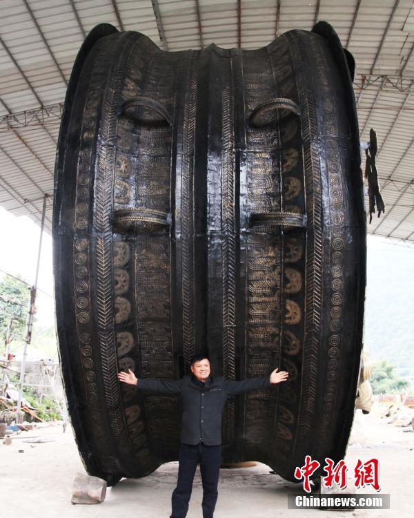 В Китае отлит крупнейший в мире медный барабан
