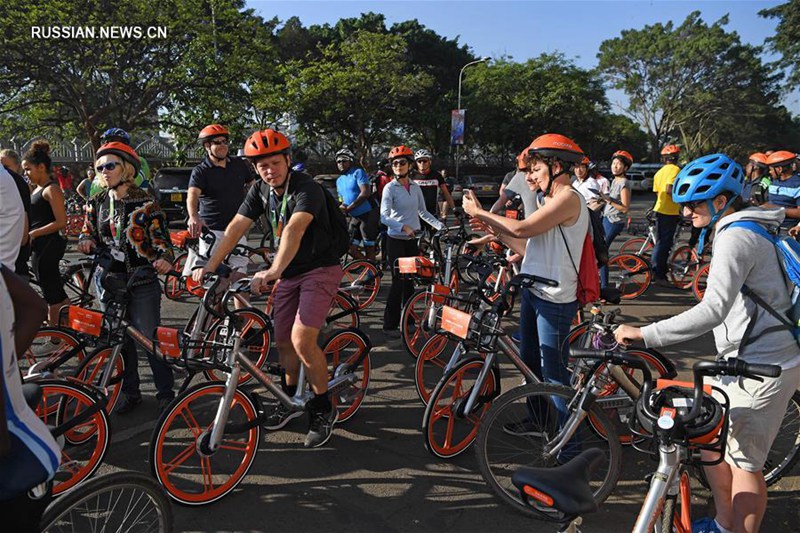 Велосипеды байкшеринговой компании Китая Mobike впервые появились в Африке