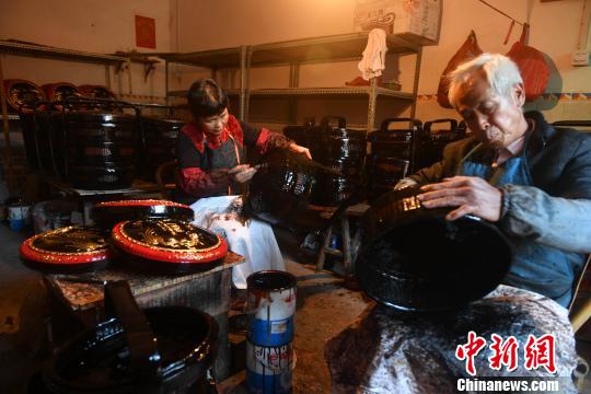 Лакированная бамбуковая корзинка уезда Юнчунь провинции Фуцзянь 