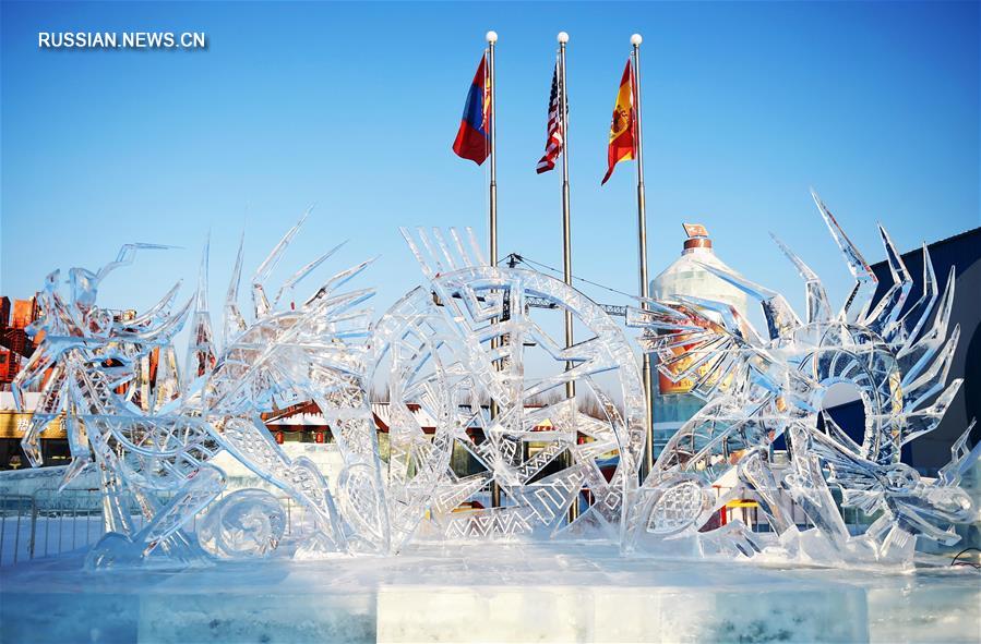 В Харбине завершился 7-й Международный конкурс блочных ледовых скульптур