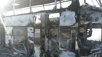 В Казахстане уточнили данные о погибших в загоревшемся автобусе