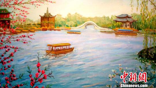 В Янчжоу проходит выставка произведений украинских художников на тему озера Шоусиху