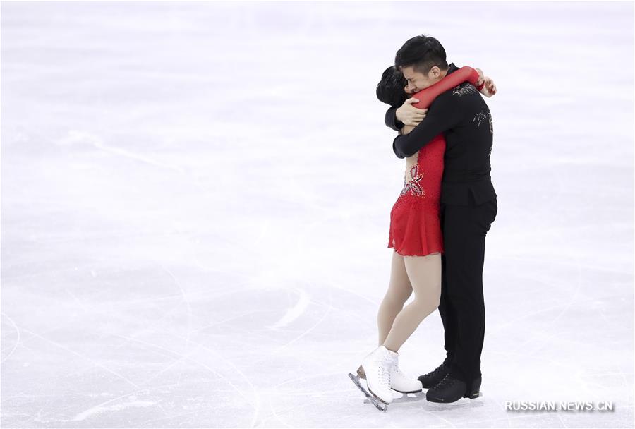 Китайцы Суй Вэньцзин и Хань Цун заняли второе место в фигурном катании среди спортивных пар на Олимпиаде в Пхенчхане