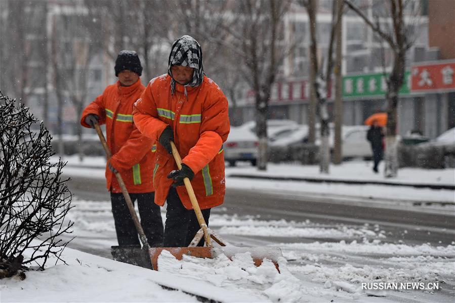 На провинцию Цзилинь обрушились сильные снегопады