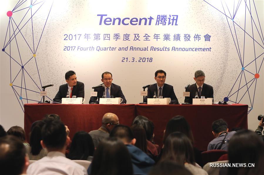 Чистая прибыль компании Tencent за 2017 год достигла 71,51 млрд юаней
