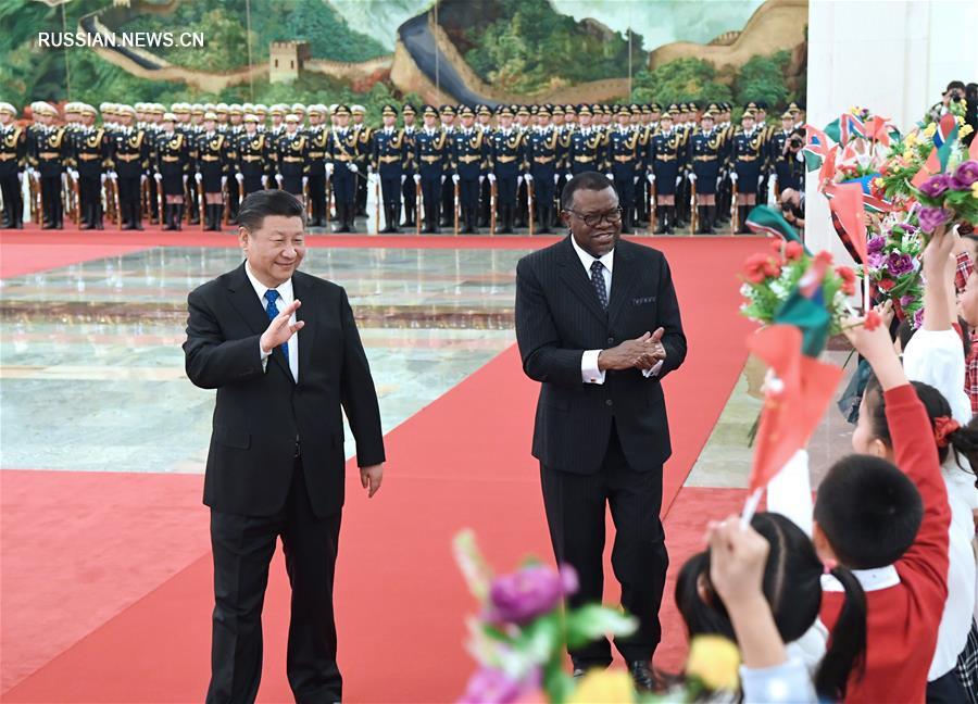 Лидеры Китая и Намибии договорились о формировании отношений всестороннего стратегического сотрудничества и партнерства