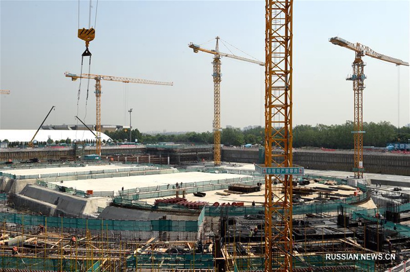 Строительство национального конькобежного центра в Пекине