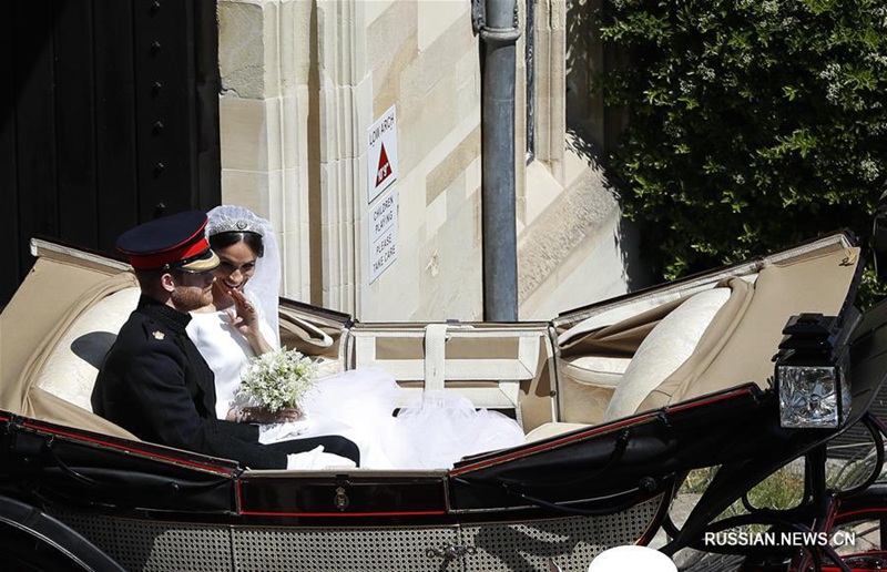 Британский принц Гарри и американская актриса Меган Маркл стали мужем и женой