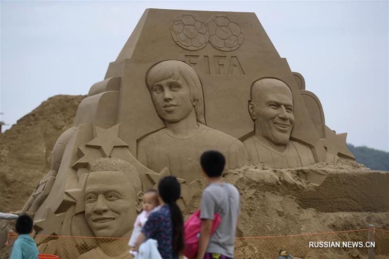 Песчаные скульптуры на востоке Китая