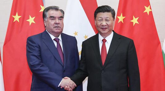Встреча Си Цзиньпина с президентом Таджикистана Э. Рахмоном