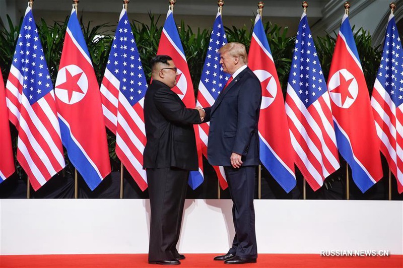 Ким Чен Ын и Дональд Трамп встретились в Сингапуре
