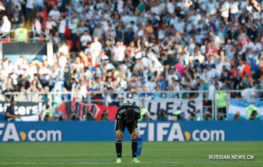 Футбол -- ЧМ-2018, Группа D: Л.Месси после матча Аргентина против Исландии