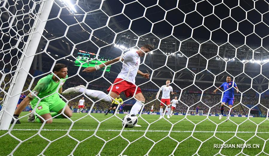 Футбол -- ЧМ-2018, группа H: Колумбия с "сухим" счетом переиграла Польшу