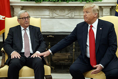 США и ЕС согласны смягчить торговые разногласия путем переговоров