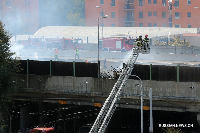 В результате взрыва бензовоза в итальянском городе Болонья погибли два человека