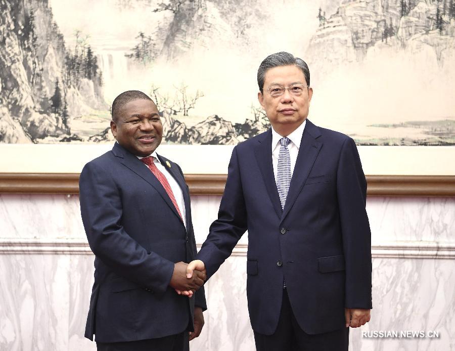 Чжао Лэцзи встретился с президентом Мозамбика Ф.Ньюси