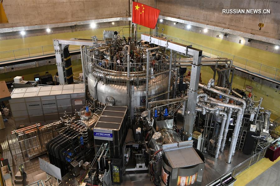 Китайские физики разогрели плазму внутри установки токамак до температуры 100 млн градусов Цельсия