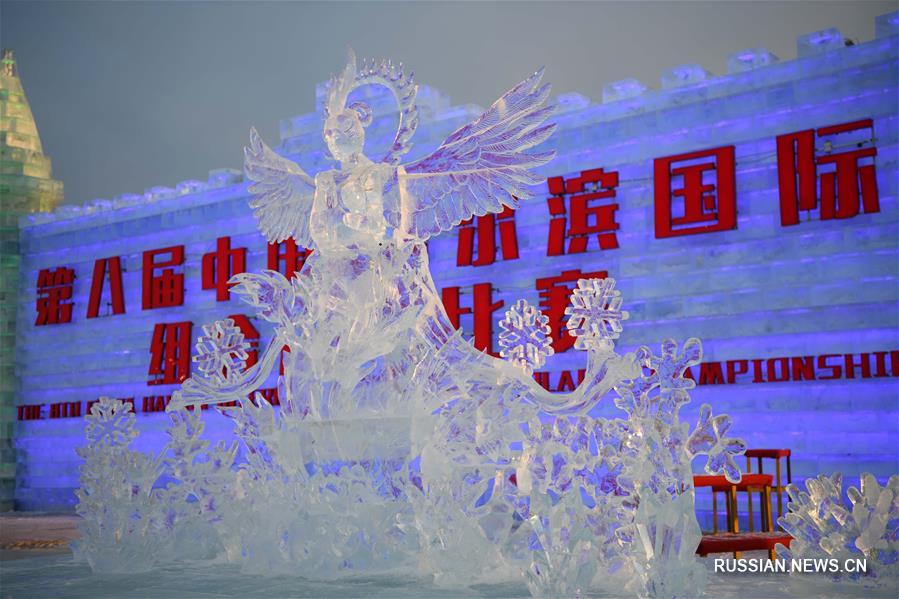 В Харбине завершился международный конкурс блочных ледовых скульптур