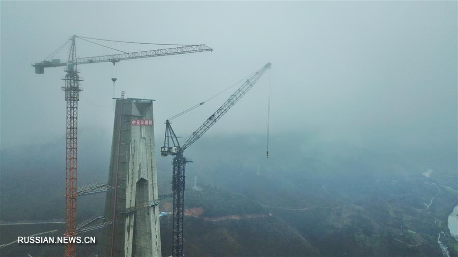 Строительство моста Пинтан в провинции Гуйчжоу завершится в 2019 году