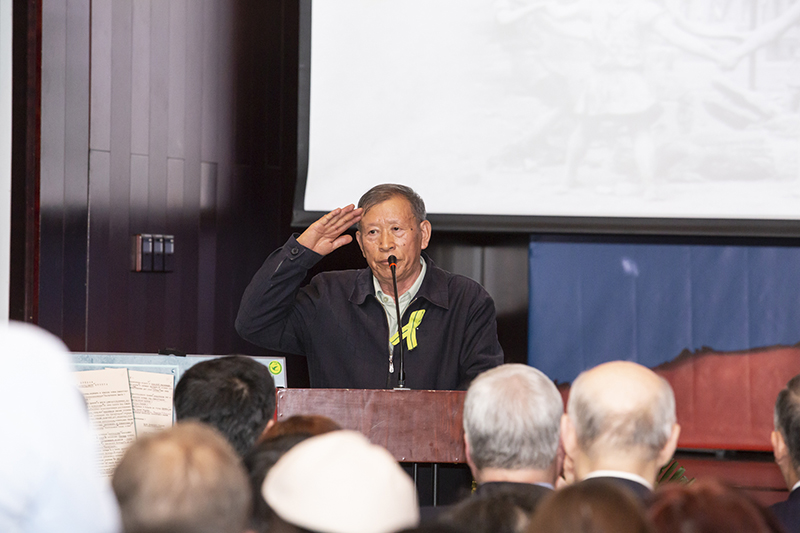 Выступление представителя организационного комитета Ассоциации китайских ветеранов профессора  Пэн Сюньхоу