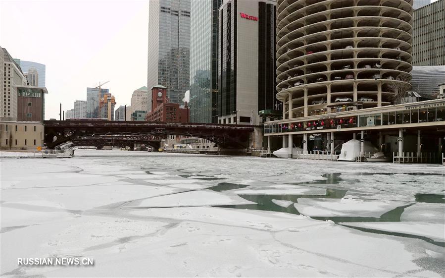 В Чикаго продолжаются морозы