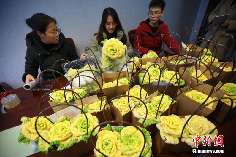 В Китае вырастили капусту в форме розы