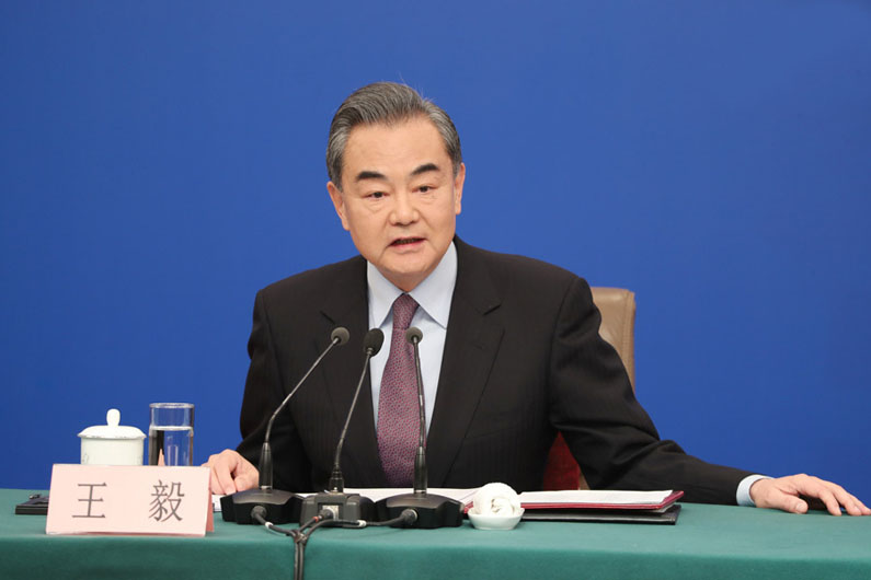 Пресс-конференция министра иностранных дел КНР Ван И