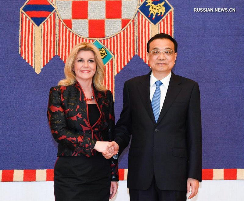 Ли Кэцян встретился с президентом Хорватии Колиндой Грабар-Китарович