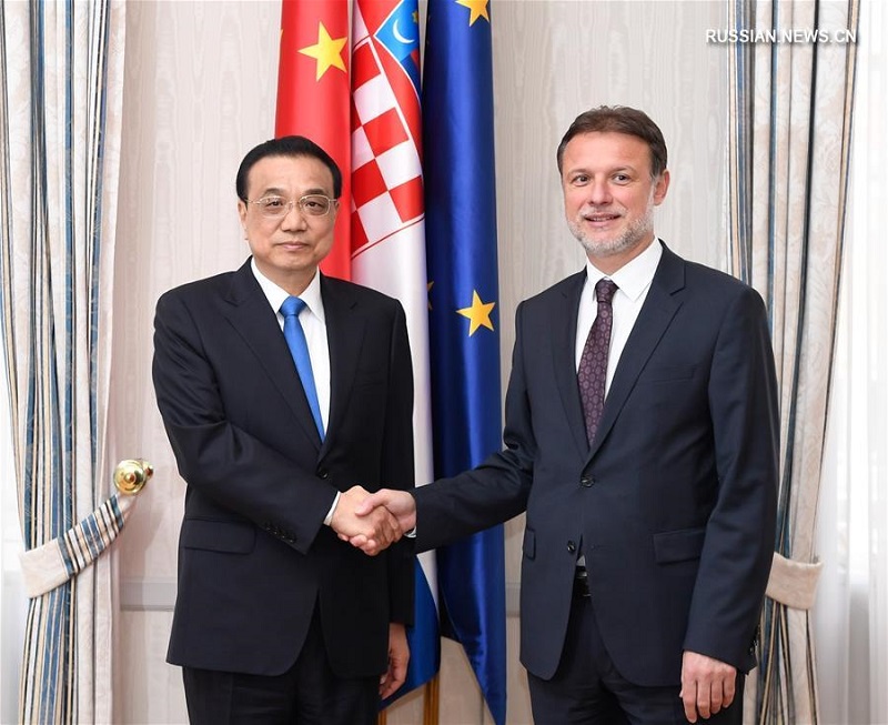 Ли Кэцян встретился с председателем парламента Хорватии Г. Яндроковичем