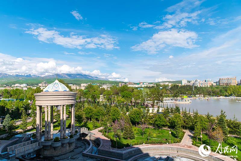 Большой город раскинулся прямо у подножия гор -- Душанбе